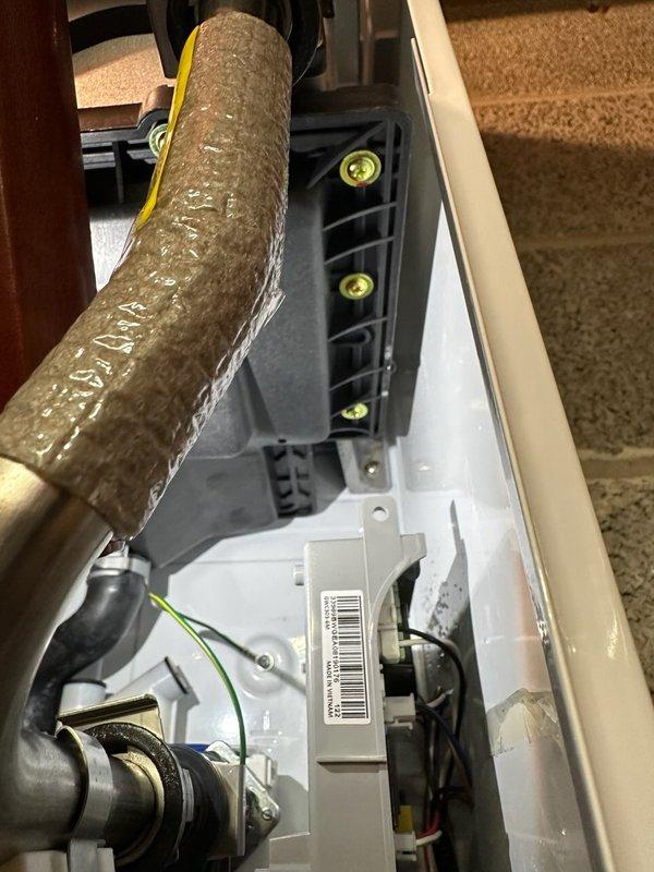 Responded to service call for tankless water heater producing cold water and displaying error code #046 with internal water leak affecting the control board. Upon inspection, identified leak source within the unit's internal plumbing connections and compromised seal causing water intrusion onto electronic components. Performed necessary repairs to address leak, verified all connections were properly sealed, and cleared error code after testing system operation to confirm hot water delivery was restored.