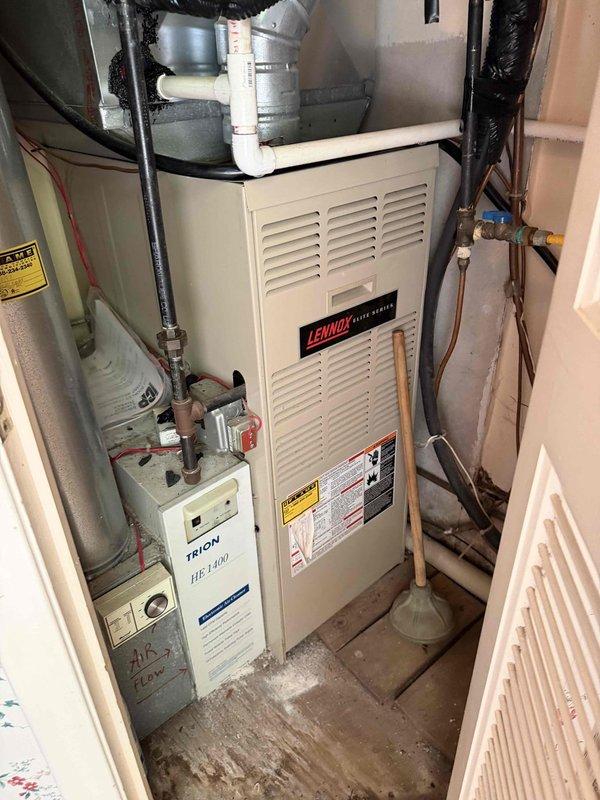 Responded to service call for thermostat automatically adjusting set temperature upward without user input. Inspected 4-year-old thermostat control system connected to Lennox furnace unit. Evaluated thermostat programming, calibration settings, and communication between thermostat and HVAC equipment. Verified proper wiring connections and tested system operation to ensure temperature hold settings function correctly and prevent unauthorized temperature changes.