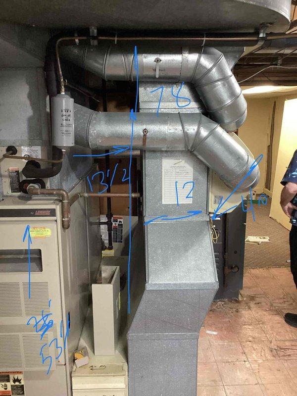 Completed estimate for replacement of non-functional natural gas furnace and 40-gallon water heater located in basement. Existing equipment over 10 years old has reached end of service life and requires full system replacement. Assessed current Lennox furnace installation, ductwork configuration, venting requirements, and utility connections to provide comprehensive replacement proposal for new heating system and water heater.