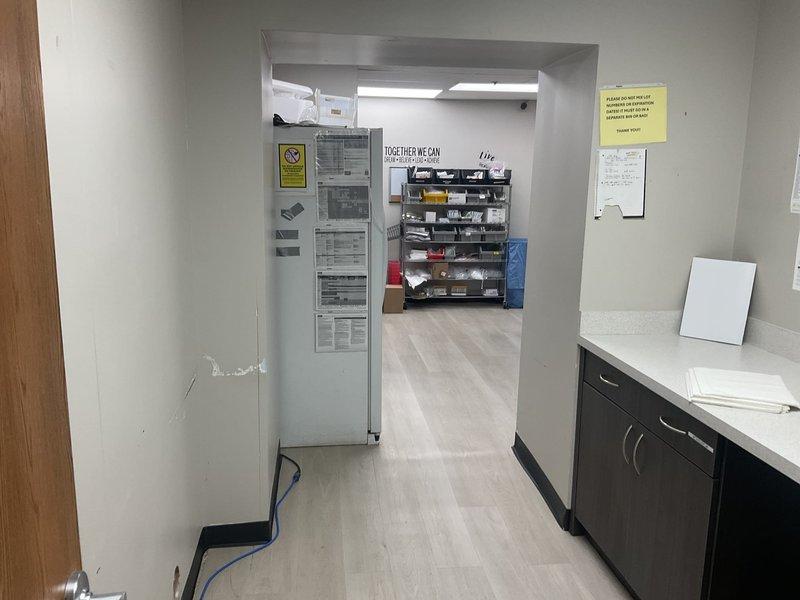 Performed camera inspection of plumbing pipes located in back office area near laboratory to assess potential pipe collapse. Video inspection equipment was deployed through accessible access points to evaluate interior pipe condition and identify any structural damage, blockages, or deterioration requiring repair.