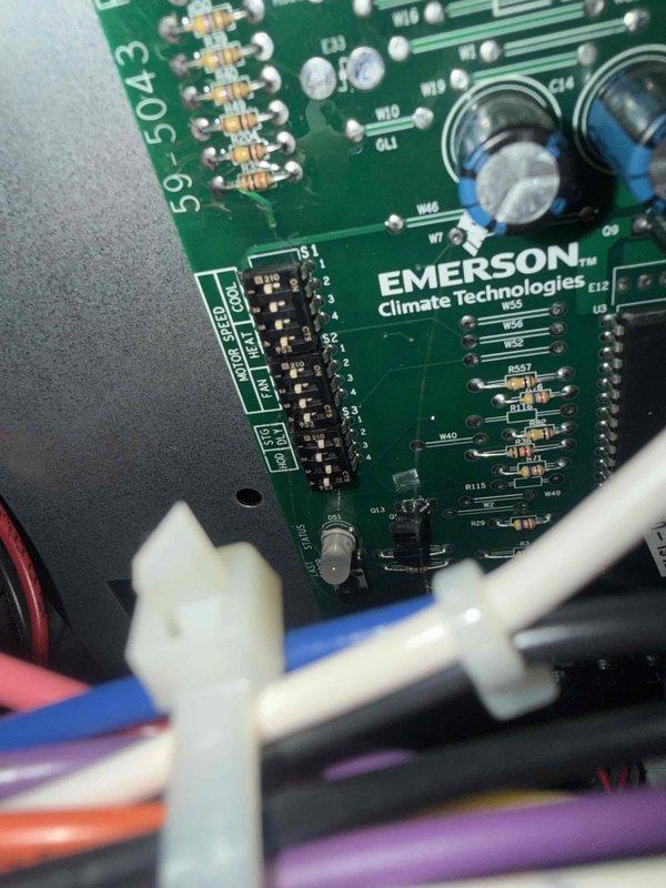 Responded to callback for 6-year-old AC system with compressor shutting off after one minute of operation following two previous service visits. Diagnosed faulty Emerson Climate Technologies control board causing premature compressor shutdown on safety lockout. Replaced defective PCB assembly, verified all wire connections, and monitored system through multiple cooling cycles to confirm compressor remained operational without interruption.