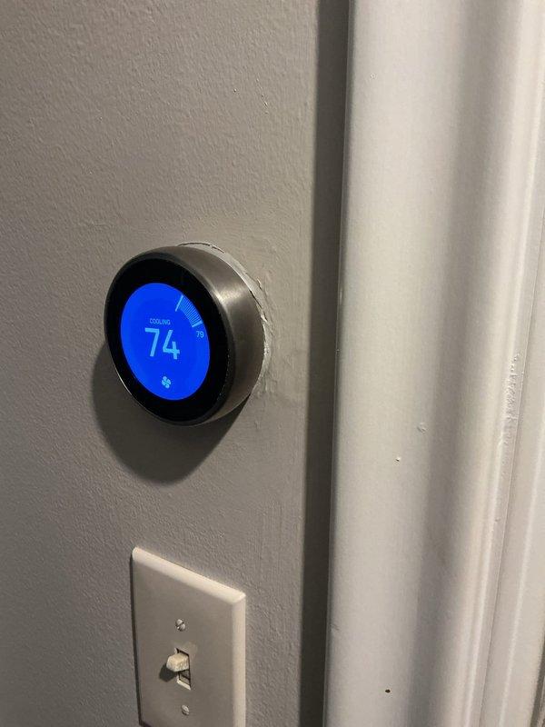 Responded to no-cooling call on 1-year-old AC system. Upon arrival, diagnosed failed compressor fan motor preventing outdoor unit operation. Replaced defective fan motor with OEM equivalent part, restored proper airflow across condenser coil, and verified system returned to normal cooling operation. Tested thermostat functionality and confirmed equipment communication restored after component replacement.
