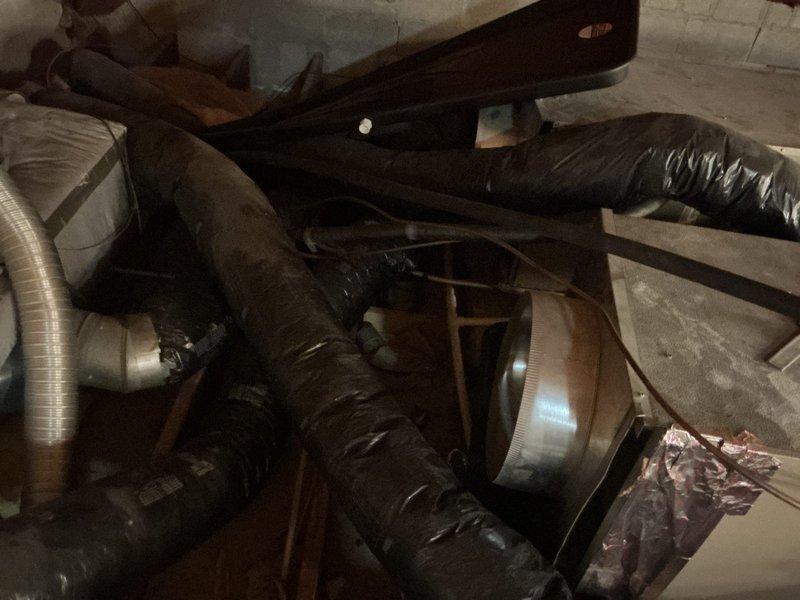 Responded to no cooling complaint at commercial church facility with six AC units located on second level. Diagnosed non-operational condenser fan motor and faulty thermostat as primary causes of system failure. Inspected air handler units and ductwork in attic and basement spaces, verifying proper airflow pathways and insulation integrity. Replaced defective condenser fan motor and installed new thermostat to restore cooling capacity. Tested all six units for proper operation, confirmed adequate refrigerant levels, and verified electrical connections throughout system. All units returned to normal cooling operation upon completion of repairs.