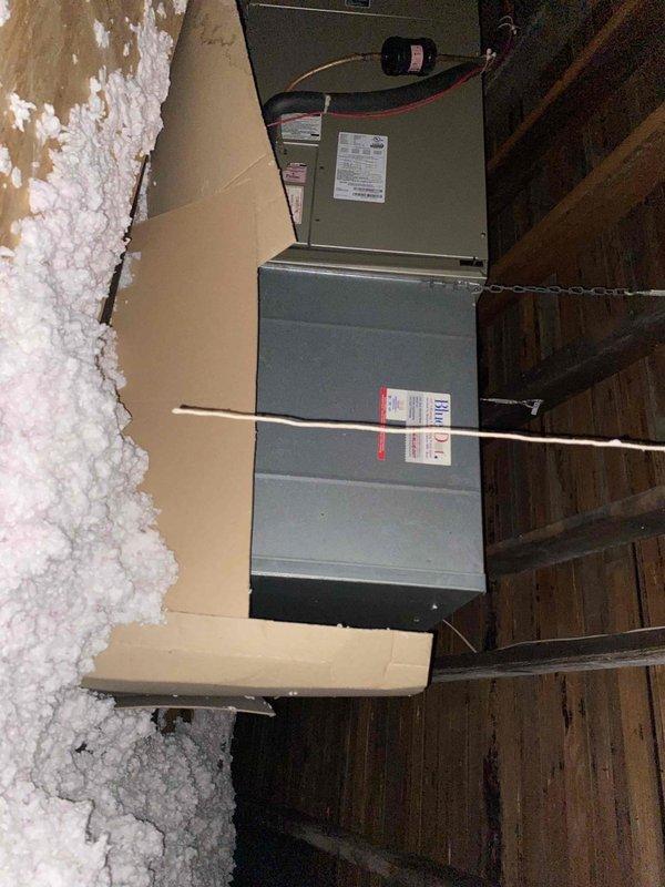 Provided comprehensive estimate for complete HVAC system replacement including air conditioning unit and air handler located in attic space. Existing equipment is non-operational and requires full replacement. Customer has existing ductwork in place that was evaluated for compatibility with new system installation.