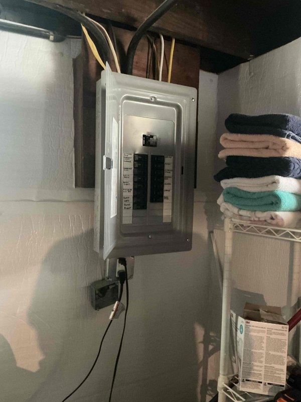 Completed full HVAC system installation including 70,000 BTU furnace with liner and 2.5-ton rear-discharge air conditioning unit. Installed new thermostat, condensate pump, and 4x35 ductwork modifications. Obtained mechanical and electrical permits for furnace and AC installation, reconnected existing electrical service, and registered system with AHRI certificate #215663829 for utility rebate eligibility.