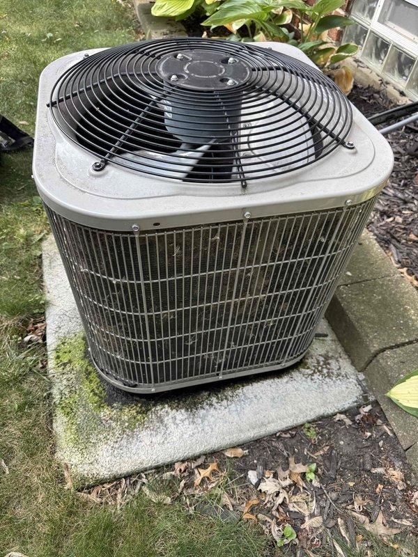 Responded to service call for water leak near basement furnace with visible water accumulation around the forced air unit. Upon inspection, identified the source as condensate drainage issue from the HVAC system. Cleared blocked condensate drain line, verified proper drainage flow, and confirmed outdoor condenser unit was operating correctly with no refrigerant leaks. Tested system operation and ensured all water had been properly removed from around the furnace area to prevent further damage.