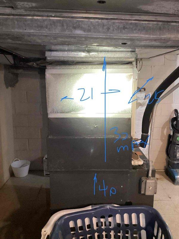 Provided comprehensive estimate for complete HVAC system replacement including natural gas furnace and air conditioning unit for 25-30 year old equipment located in basement. Current system is operational but has reached end of serviceable life expectancy, requiring full replacement to ensure continued reliable heating and cooling performance.