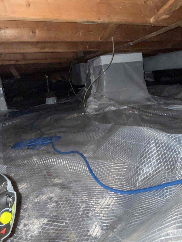 Responded to service call regarding humidifier system installed on 5-year-old forced air equipment located in crawl space. Accessed crawl space and performed visual inspection of humidifier unit and associated ductwork. Evaluated humidifier installation, mounting configuration, electrical connections, and water supply line. Inspected flexible duct routing and crawl space conditions including vapor barrier and structural supports. Documented equipment condition with photographs and discussed findings with homeowner, including options for diagnostic service or complete removal of humidifier system based on their preferences and system performance concerns.