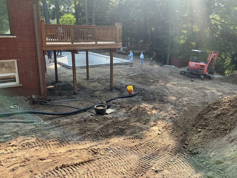 Upsized gas line from existing meter to pool house to increase capacity and meet customer requirements. Excavated trench across backyard from meter location at main residence to pool house structure. Installed new gas piping with proper sizing, connections, and fittings to accommodate increased gas flow demands. Tested system for leaks and proper pressure, ensuring all connections at meter assembly and termination point meet code requirements. Backfilled trench and restored work area.