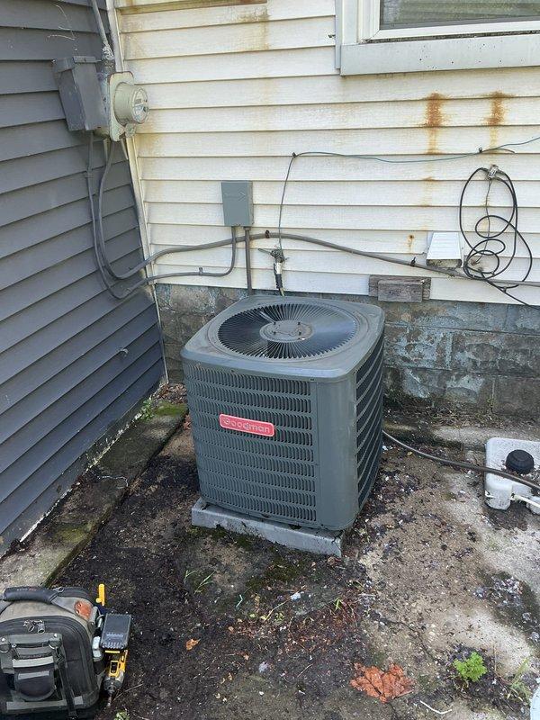 Responded to service call for 3-year-old Goodman air conditioning system blowing warm air with ongoing cooling issues. Upon arrival, found electrical disconnect switch in the OFF position at exterior unit. Restored power to condenser unit and verified system operation. System resumed normal cooling function after power was restored to the equipment.