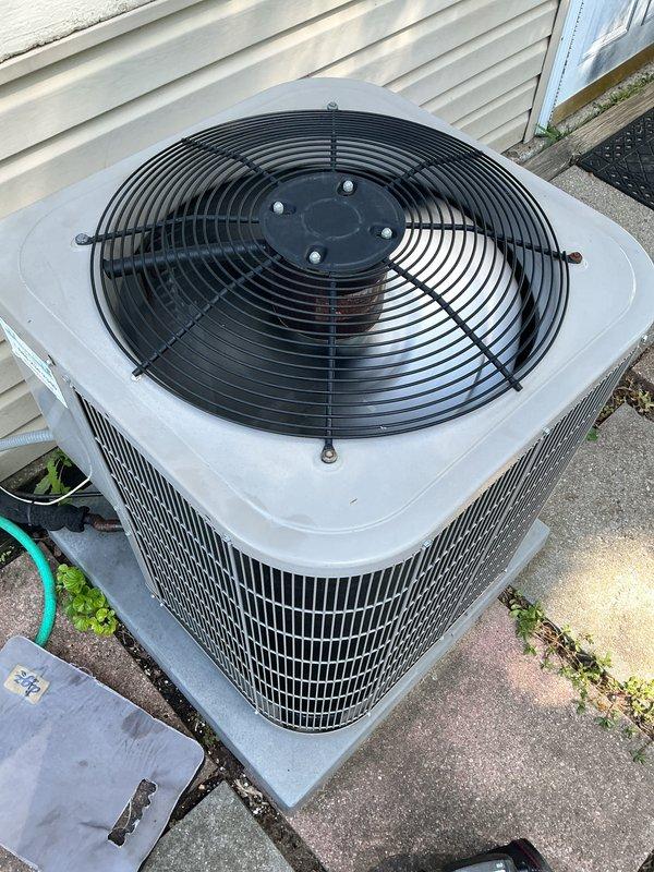 Completed comprehensive Gold-level preventative maintenance inspection on residential split HVAC system. Performed thorough examination of basement-installed gas furnace, inspecting internal components including blower motor assembly, gas valve, ignition system, heat exchanger ports, and electrical wiring connections. All furnace components found in operational condition with normal wear patterns. Proceeded to outdoor condenser unit where inspected compressor operation, fan motor function, refrigerant line connections, and airflow through coil fins. Verified proper operation of both heating and cooling equipment. System confirmed operational at time of inspection with no immediate service needs identified. Equipment renewal completed on-site as scheduled.