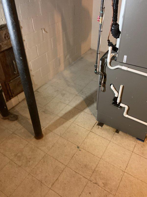Completed full HVAC system installation including 135,000 BTU Lennox furnace and 5-ton air conditioning unit in basement mechanical room. Installed chimney liner for proper venting, ran white PVC intake and exhaust piping from furnace, and connected all ductwork including high velocity package system. Installed thermostat control (S40), performed system flush, and reconnected all utilities including gas and electrical connections. Applied for mechanical permit and coordinated utility rebate paperwork. All equipment tested, operational, and left in proper working condition with customer walkthrough completed.