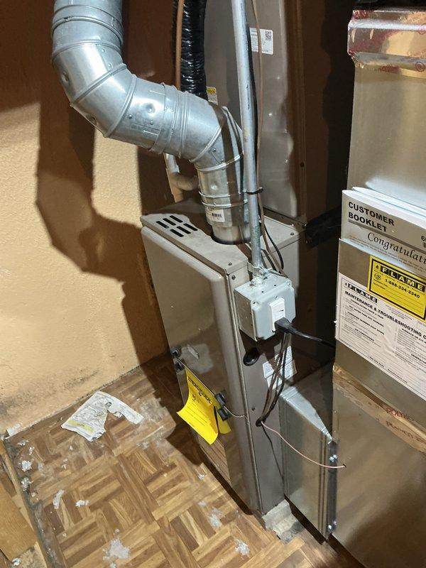 Completed preventative maintenance tune-up on 3-4 year old residential furnace and air conditioning system located in basement and exterior of property. Performed comprehensive inspection of both heating and cooling units, checked all electrical connections, tested thermostat operation and calibration, inspected ductwork and airflow, cleaned components as needed, and verified system performance to manufacturer specifications. All equipment found to be operating within normal parameters with no immediate repairs required.