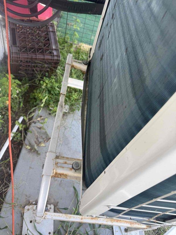Responded to F5 error code on 6-year-old mini split system serving two bedrooms with outdoor condenser unit located in backyard. Performed diagnostic evaluation to identify root cause of recurring fault code. Inspected both indoor air handlers and outdoor condensing unit, checking refrigerant levels, electrical connections, and communication wiring between components. Removed and cleaned outdoor unit mounting hardware showing signs of corrosion. Verified proper operation of all system components and cleared error code from control board. System tested and confirmed operational with both parts and labor covered under existing warranty.