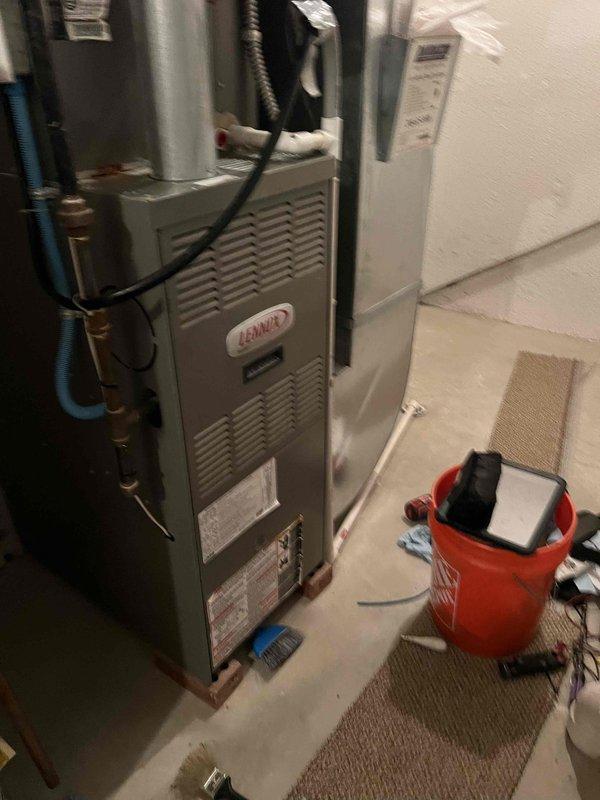 Completed comprehensive tune-up service on a 20-year-old residential air conditioning system and Lennox furnace unit. Performed standard preventive maintenance protocol including system inspection, cleaning of components, electrical testing with digital multimeter to verify proper voltage and amperage readings, and assessment of refrigerant lines and ductwork connections. All systems tested and found to be operating within normal parameters upon completion of service.