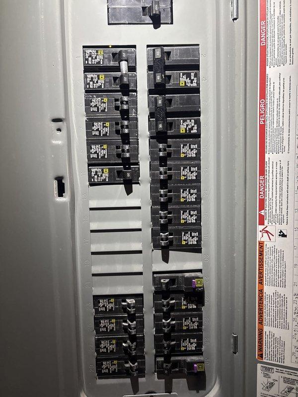 Conducted site assessment for electric vehicle charging station installation. Evaluated existing electrical panel capacity and circuit breaker configuration to determine feasibility for dedicated EV charger circuit. Additionally inspected bathroom ventilation system where damaged wiring was reported and documented panel conditions for quote preparation.