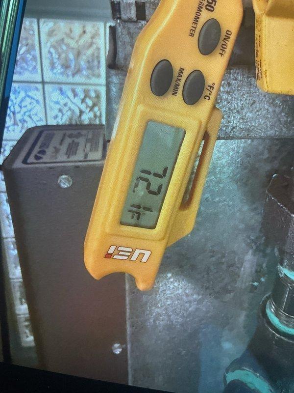 Responded to service call for air conditioning unit making strange noise while still operating. Performed diagnostic inspection of outdoor condenser unit located at basement level. Inspected fan assembly, compressor, and all mechanical components for abnormal sounds or wear. Measured supply air temperature at 71°F and verified unit was cooling properly. Examined condenser coil, fan motor, and protective grille for debris or damage. Unit found to be operating within normal parameters with no immediate mechanical concerns identified. Recommended continued monitoring of any unusual sounds and scheduled follow-up if noise persists or worsens.