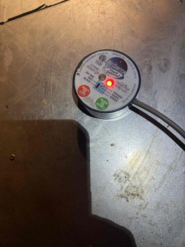 Responded to service call for 10-year-old Unico A/C system in attic with no airflow issue. Upon inspection, discovered condensate pump failure preventing proper drainage. Cleared clogged condensate line and tested pump operation. Verified system airflow restored and unit cycling properly. Condensate drain system now functioning correctly with proper discharge.