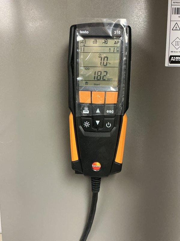 Completed quarterly Gold Furnace Inspection on 10-year-old basement unit with no reported issues. Performed comprehensive tune-up including combustion analysis using Testo 310 analyzer, which measured carbon monoxide levels at 182 ppm and recorded temperature readings. Inspected and serviced all furnace components, replaced air filter, and verified proper operation of all mechanical systems.