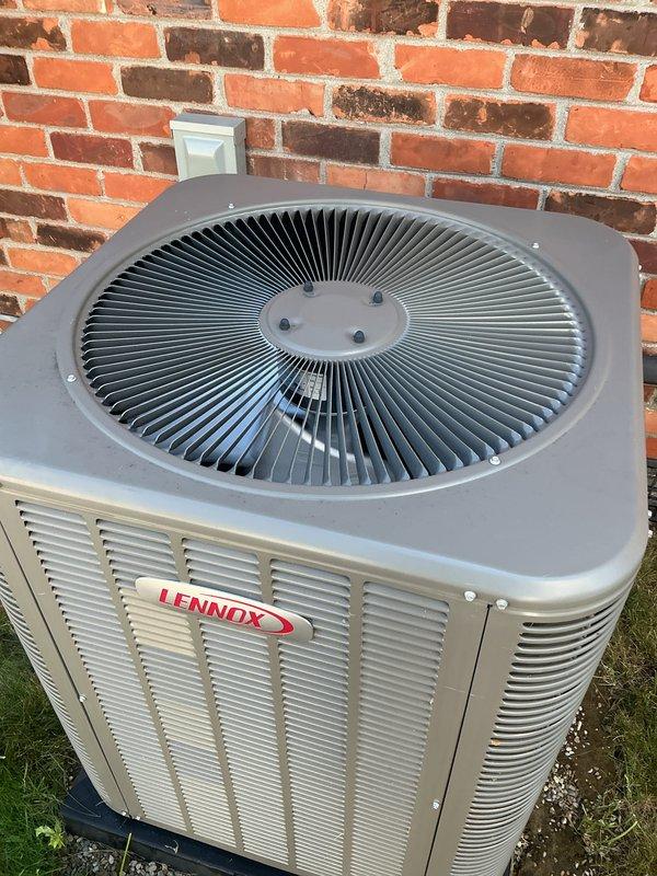 Completed comprehensive Gold Furnace Inspection on two residential HVAC units located in basement. Performed thorough inspection of gas-fired forced air furnace, verifying proper burner ignition with characteristic blue flame pattern, examining heat exchanger integrity, testing draft inducer motor operation, and inspecting gas valve assembly and all electrical connections. Evaluated external Lennox condensing unit, confirming fan motor operation, checking refrigerant lines, and assessing overall system condition. Both units operational and functioning within normal parameters at time of inspection.