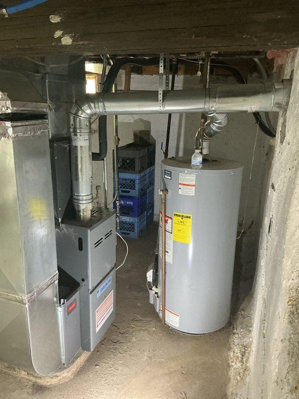 Completed prepaid maintenance visit on 8-year-old basement furnace installation. Performed comprehensive system inspection and verified proper operation of heating equipment. Inspected thermostat functionality and confirmed accurate temperature control and programming features. Evaluated furnace unit, ductwork connections, and associated HVAC components in basement utility area. All equipment operating within normal parameters with no deficiencies noted at time of service.