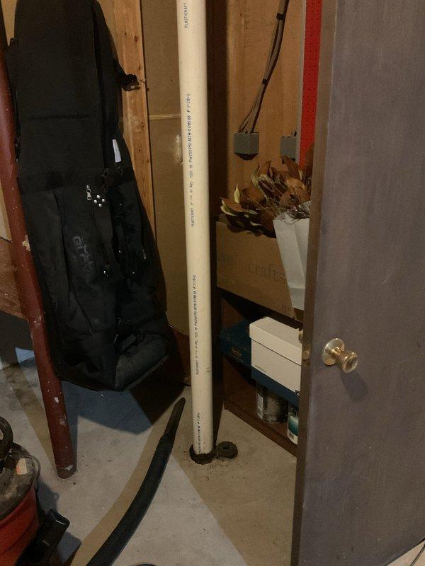 Performed camera inspection of residential drain line in basement area as requested. Previous estimate for floor break repair had been provided during earlier visit. This inspection was unrelated to recently completed sump pump installation work. Documented basement conditions and drainage system access points for diagnostic purposes.