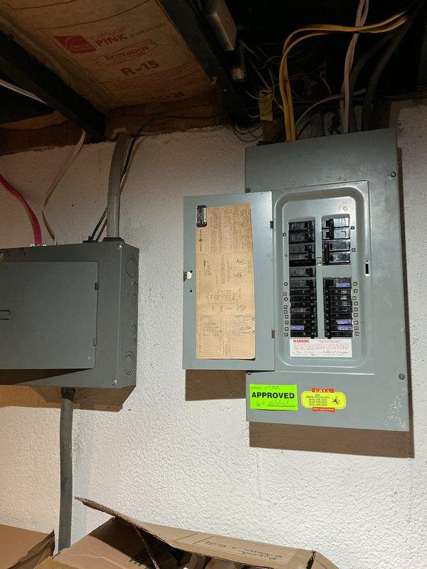 Completed full HVAC system installation including 90,000 BTU gas furnace, 4-ton air conditioning unit with left-side configuration, 50-gallon standard water heater, humidifier, and condensate pump with drain line routed to sink. Installed all refrigerant lines with proper insulation, PVC venting for high-efficiency furnace, electrical conduit and wiring throughout, and mounted necessary electrical disconnects and junction boxes. Mechanical permit obtained for furnace, water heater, humidifier, and air conditioning components; electrical reconnection work flagged for licensed electrician to complete final power connections to panels and equipment.