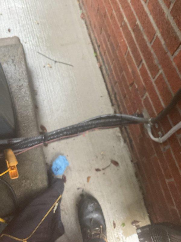 Completed air conditioning reconnection service at property. Performed electrical wiring reconnection using proper wire connectors and conduit installation. Verified system operation by taking diagnostic readings with digital manifold gauge, confirming proper refrigerant pressures and temperatures across the system to ensure unit was functioning within manufacturer specifications.
