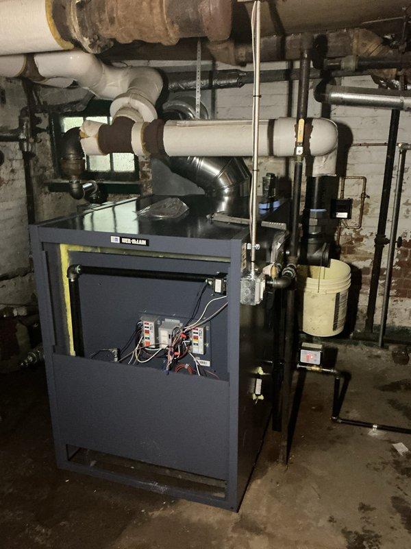 Completed boiler skim and startup procedure following new installation. Removed manufacturing oils and debris from boiler system through skimming process, flushed system to ensure clean operation, and performed comprehensive startup checks including burner ignition, flame sensor verification, and control sequence testing. Confirmed proper venting operation, verified all electrical connections within control panel, and validated system pressurization and water flow throughout the heating loop.