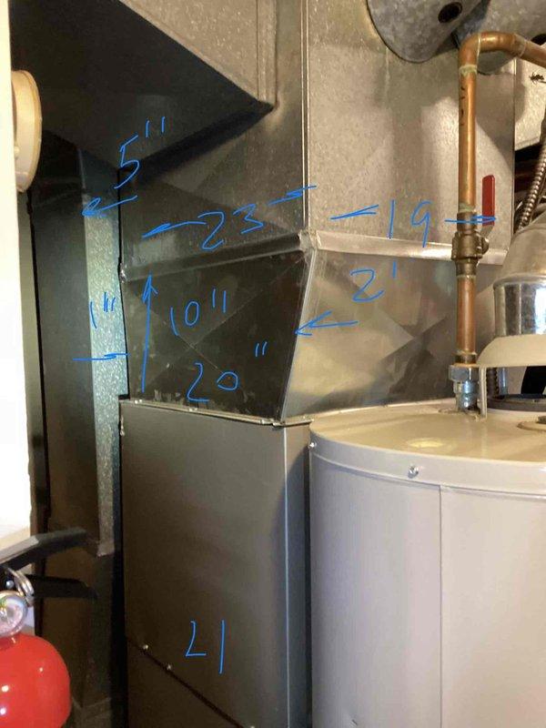Completed furnace inspection and replacement estimate for 13-year-old heating system located in basement. Evaluated existing equipment condition, ductwork configuration, and thermostat controls to provide comprehensive replacement recommendations for aging HVAC system.