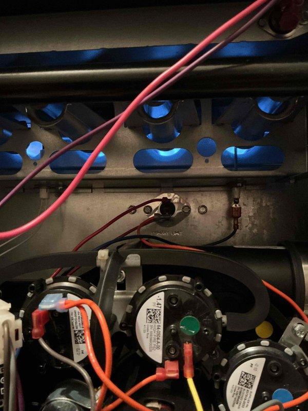 Responded to service call for unusual odor emanating from 3-year-old furnace unit located in basement. Performed thorough inspection of internal components including gas valve assembly, pressure switches, safety controls, and electrical connections. Verified all wiring harnesses, pressure switch operations, and control board functions were operating within normal parameters. Determined odor was consistent with accumulated dust burning off internal heat exchanger surfaces, which is typical for units at beginning of heating season. Advised homeowner that smell should dissipate within several hours of continuous operation and recommended no further action at this time.