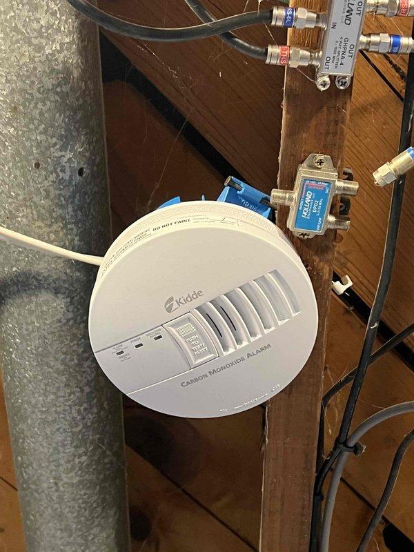 Performed comprehensive tune-up and city certification inspection on 24-year-old natural gas furnace located in basement. Conducted combustion analysis using digital analyzer, recording oxygen level at 7.3%, carbon monoxide at 33 ppm, efficiency at 81.8%, carbon dioxide at 7.7%, and stack temperature at 360°F. Verified proper operation of carbon monoxide alarm and inspected all gas connections, supply lines, and associated HVAC components for safety and compliance.