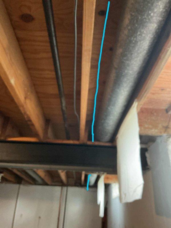 Conducted site assessment for new whole home generator installation at manufactured home residence. Evaluated existing electrical panel capacity and basement infrastructure to determine optimal generator placement and connection requirements. Additionally assessed HVAC system for humidifier installation quote, documenting current ductwork configuration and electrical routing through basement joists.