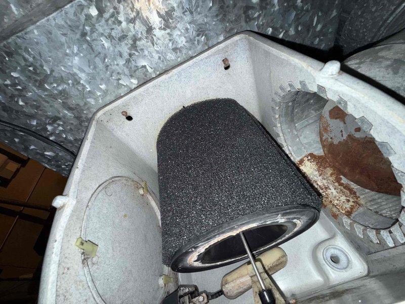 Responded to service call for humidifier upgrade on 15-20 year old furnace system located in basement. Removed existing drum-type humidifier unit and assessed HVAC system condition. Upon inspection, noted significant rust deterioration on air handler housing and aging ductwork components. Upgraded to new humidifier system, ensuring proper integration with existing forced-air furnace. Verified all connections, tested humidifier operation, and confirmed proper airflow through system. System returned to full operational status with enhanced humidity control capability.