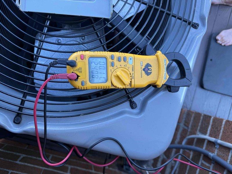 Responded to no cooling call following electrical repairs after storm and power surge. Upon arrival, found both 5-year-old AC condenser unit and 20-year-old furnace inoperative with no power to either system. Performed electrical diagnostics using clamp meter at outdoor condenser unit and inspected contactor relay connections inside electrical panel. Identified tripped breakers and damaged contactor caused by power surge. Replaced failed contactor, verified proper wire connections on all terminals, reset breakers, and restored power to both HVAC systems. Tested AC unit operation with multimeter readings confirming proper voltage and amperage. System cycling normally with adequate airflow and cooling restored to residence.
