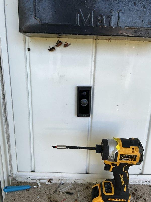 Responded to service call for multiple electrical concerns including non-functional outdoor outlet, Ring video doorbell installation, and kitchen light fixture replacement. Successfully installed Ring video doorbell on exterior wall near mailbox, ensuring proper mounting and electrical connection. Troubleshot and repaired non-operational GFCI outlet on exterior stone wall at rear of residence, restoring power to the weatherproof receptacle. Replaced kitchen light fixtures per homeowner specifications, completing all requested electrical work and verifying proper operation of all components.