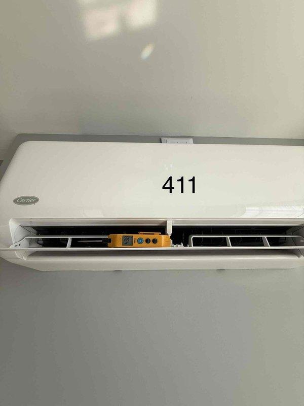 Responded to commercial facility for diagnostic service on three Carrier mini-split systems displaying error codes in rooms 206, 406, and 414. Units 206 and 406 presented EH-03 error codes indicating high-pressure switch activation, while unit 414 displayed PC-00 error code related to communication issues between indoor and outdoor units. Accessed roof-mounted condensing units and performed systematic troubleshooting on each system. Conducted refrigerant pressure testing, inspected electrical connections, and verified communication wiring integrity between indoor air handlers and outdoor condensers. Cleared error codes and restored all three units to normal operation.