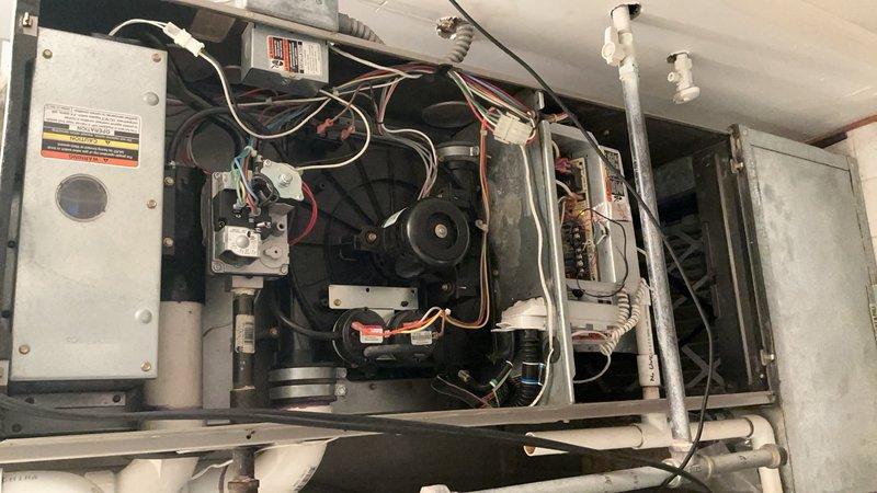 Responded to service call for non-functioning 20-year-old thermostat located on second floor. Upon inspection, confirmed thermostat failure and customer's request for replacement with Sensi model. Removed old thermostat, installed new Sensi programmable thermostat, verified proper wiring connections to HVAC system, and tested heating system operation to ensure proper communication between new thermostat and furnace. System cycled on successfully and responded correctly to temperature adjustments. Provided customer with basic programming instructions for new thermostat and confirmed satisfactory operation before departure.
