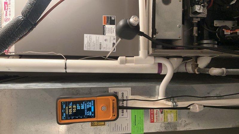 Responded to service call for non-functioning 20-year-old thermostat located on second floor. Upon inspection, confirmed thermostat failure and customer's request for replacement with Sensi model. Removed old thermostat, installed new Sensi programmable thermostat, verified proper wiring connections to HVAC system, and tested heating system operation to ensure proper communication between new thermostat and furnace. System cycled on successfully and responded correctly to temperature adjustments. Provided customer with basic programming instructions for new thermostat and confirmed satisfactory operation before departure.