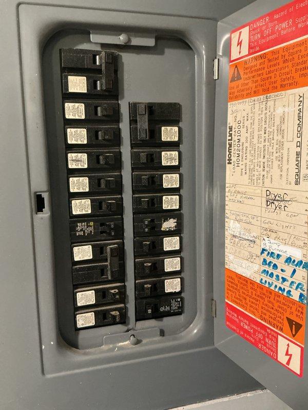 Provided equipment replacement estimate for 3-year-old AirQuest air conditioning system that sustained storm damage. Unit currently operational but compromised; located at exterior with utility room air handler. Documented existing dual condenser configuration, electrical panel specifications, and refrigerant line routing for replacement planning.