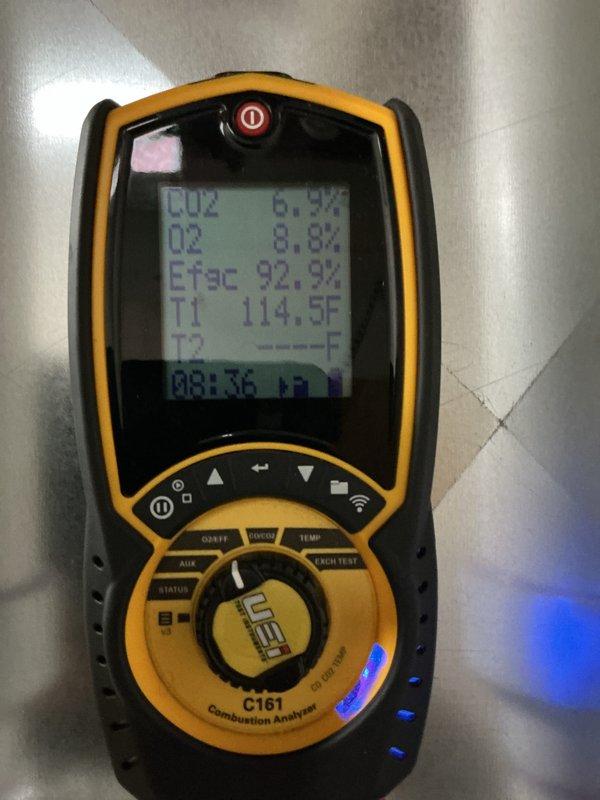 Completed comprehensive Gold furnace inspection on 3-year-old forced air unit located in basement. Performed full system diagnostics including combustion analysis, which confirmed optimal performance with oxygen levels at 8.8%, efficiency factor at 92.9%, and flue temperature at 114.5°F. Inspected internal components including heat exchanger, blower motor assembly, wiring harnesses, and all electrical connections, verifying proper operation and finding all systems functioning within manufacturer specifications.