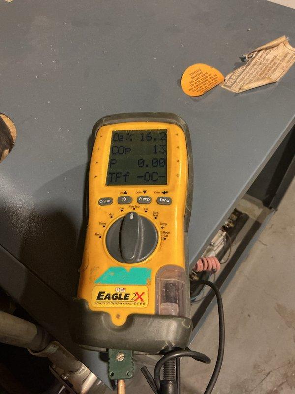Performed scheduled maintenance on residential boiler system located in basement. Conducted comprehensive inspection of boiler unit over 10 years old, including visual examination of heat exchanger, burner assembly, and all mechanical components. Tested system operation using diagnostic equipment to verify temperature differentials and combustion efficiency. Inspected and evaluated circulator pump, zone valves, and associated brass fittings for proper operation and potential leaks. Verified electrical connections, control wiring, and safety devices functioning correctly. Examined ductwork connections and confirmed secure mounting of all components. System operating within normal parameters upon completion of maintenance inspection.