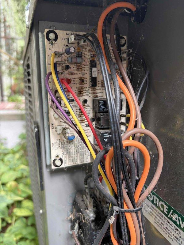 Responded to no-cool call on 11-year-old AC unit located in basement with complete loss of airflow. Upon inspection, diagnosed failed control board preventing blower operation. Replaced defective circuit board, verified all electrical connections, and restored system to full operational status with proper airflow throughout.