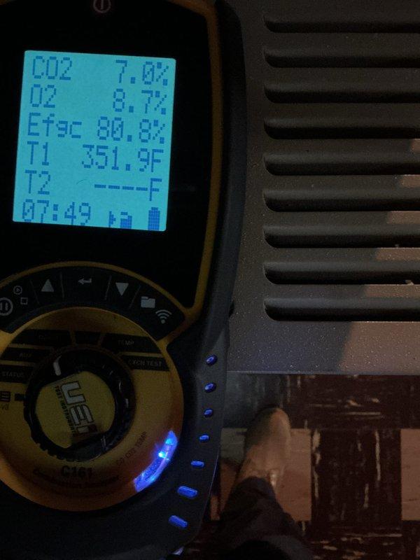 Completed comprehensive Gold-level furnace inspection on a 1-year-old forced air unit located in basement. Verified all four gas burners igniting properly with clean blue flame pattern and confirmed proper operation of ignition system and control components. Performed combustion analysis testing revealing CO2 reading of 7.0%, O2 level of 8.7%, and combustion efficiency of 80.8% with stack temperature of 351.9°F. Conducted visual inspection of heat exchanger showing normal condition with no signs of cracks or deterioration. Checked all electrical connections, wiring, and safety controls for proper operation. System operating within manufacturer specifications with no deficiencies noted at time of inspection.