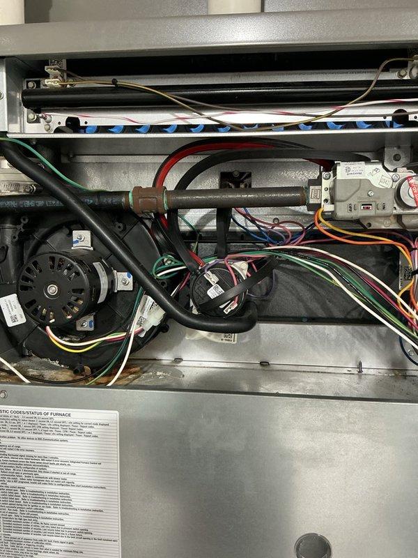 Completed annual Gold-level furnace maintenance on 11-year-old unit located in basement. Performed comprehensive tune-up including inspection of blower assembly, motor, gas valve, flame sensor, and all electrical connections. Verified proper combustion readings and system operation using digital combustion analyzer, confirming temperature rise within manufacturer specifications at 37.2°F and 30.2°F differential readings. All components functioning properly with no deficiencies noted.