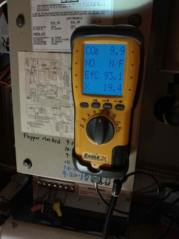 Completed Gold-level furnace inspection on two units: one 14-year-old system located in the basement and one 40-year-old system in the attic. Performed comprehensive diagnostic testing on both forced-air furnaces using digital multimeter to measure temperature differentials, static pressure, and electrical performance. All systems operational at time of inspection with readings documented and photographed for maintenance records.