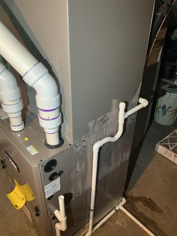 Responded to no airflow complaint on 4-year-old York AC system located in basement. Upon inspection, diagnosed failed blower motor and control module preventing air circulation. Ordered replacement blower motor and module from parts supplier, which are now available for installation. System requires parts installation to restore proper airflow and cooling operation.