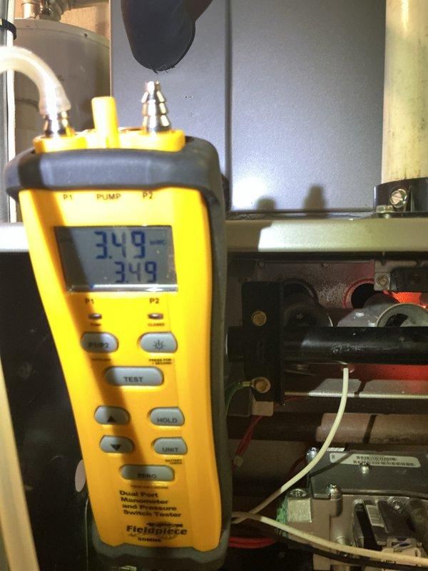 Responded to no-heat call on 12-year-old Bryant furnace located in basement with blinking diagnostic light. Performed comprehensive system diagnostics using digital manometer to verify pressure and temperature readings across multiple test points. Opened furnace cabinet to inspect internal components, control board, and wiring connections. Identified issue preventing unit operation, addressed blinking fault code on control board, and restored furnace to proper working condition. Verified blower motor assembly, electrical connections, and all safety controls functioning properly. System tested and confirmed operational upon completion.