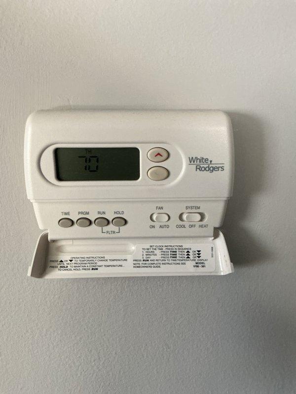 Completed comprehensive Gold-level furnace inspection on 12-year-old forced air heating system located in basement. Performed full system evaluation including visual inspection of furnace cabinet, heat exchanger, burner assembly, blower motor, and all safety controls. Verified proper operation of White-Rodgers programmable thermostat and confirmed system responds correctly to temperature calls. Inspected venting system, gas connections, and condensate drainage. All components found operating within normal parameters with no immediate safety concerns identified.