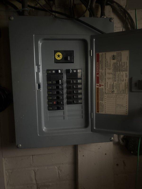 Responded to a no-power call where half the residence initially lost power, homeowner replaced fuses with temporary restoration, then experienced complete power loss to the other half of the home. Upon arrival, performed comprehensive inspection of main electrical panel and circuit breaker configuration. Evaluated all circuit breakers for proper operation, checked for signs of overheating, loose connections, or damaged breakers. Inspected main disconnect switch and verified proper panel grounding. Documented panel condition with photographs showing dual-row breaker arrangement and overall electrical distribution system. Assessed incoming service conductors and conduit connections for integrity. Tested affected circuits to isolate the source of intermittent power loss and subsequent complete outage. Identified underlying electrical issue causing progressive power failure throughout the residence and provided recommendations for necessary repairs to restore full electrical service safely